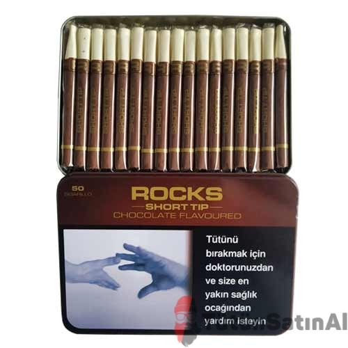 Rocks Short Tip Chocolate Sigarillo- Çikolata Aromalı 1 Rocks Short Tip Chocolate Sigarillo- Çikolata Aromalı