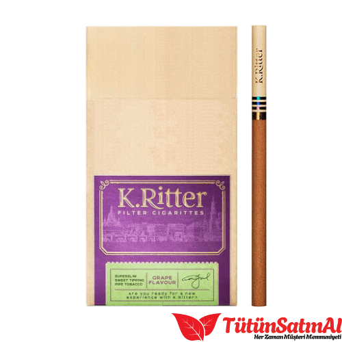 K.Ritter Grape Super Slim - Üzüm aromalı sigara 1 K.Ritter Grape Super Slim - Üzüm aromalı sigara